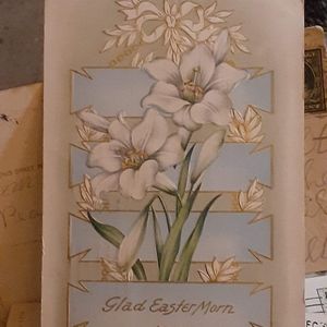 Three beautiful antique Easter cross postcards